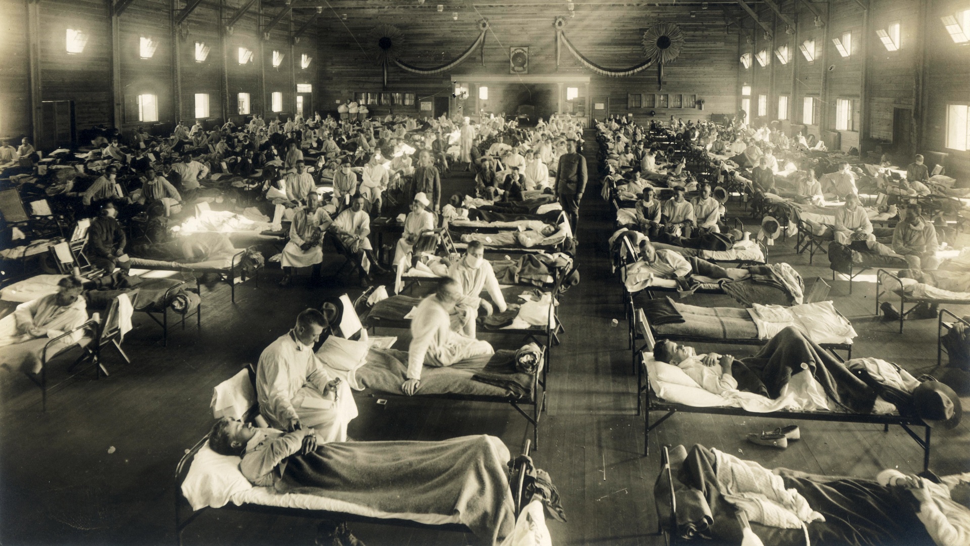 Urgentní příjem v nemocnici v Kansasu během epidemie španělské chřipky (6599944)