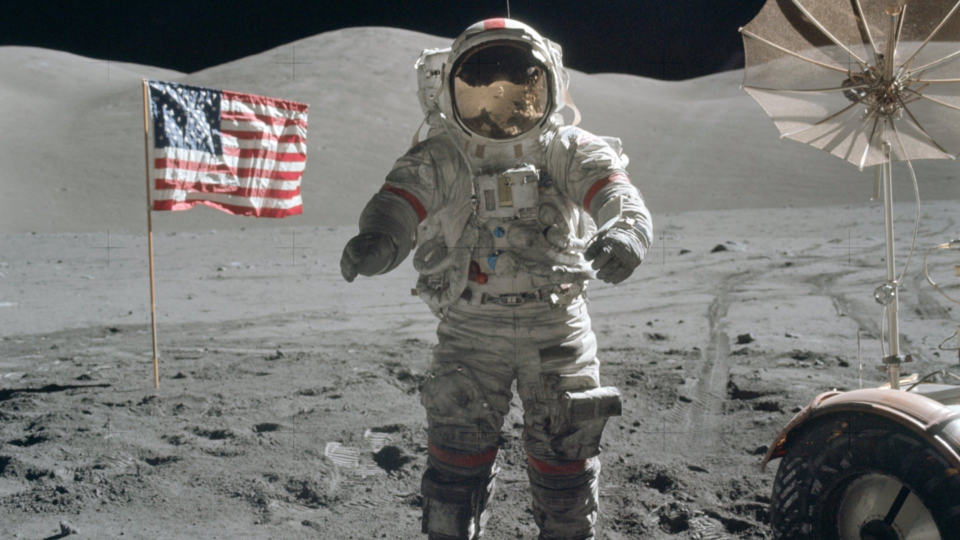 Eugene Cernan na Měsíci