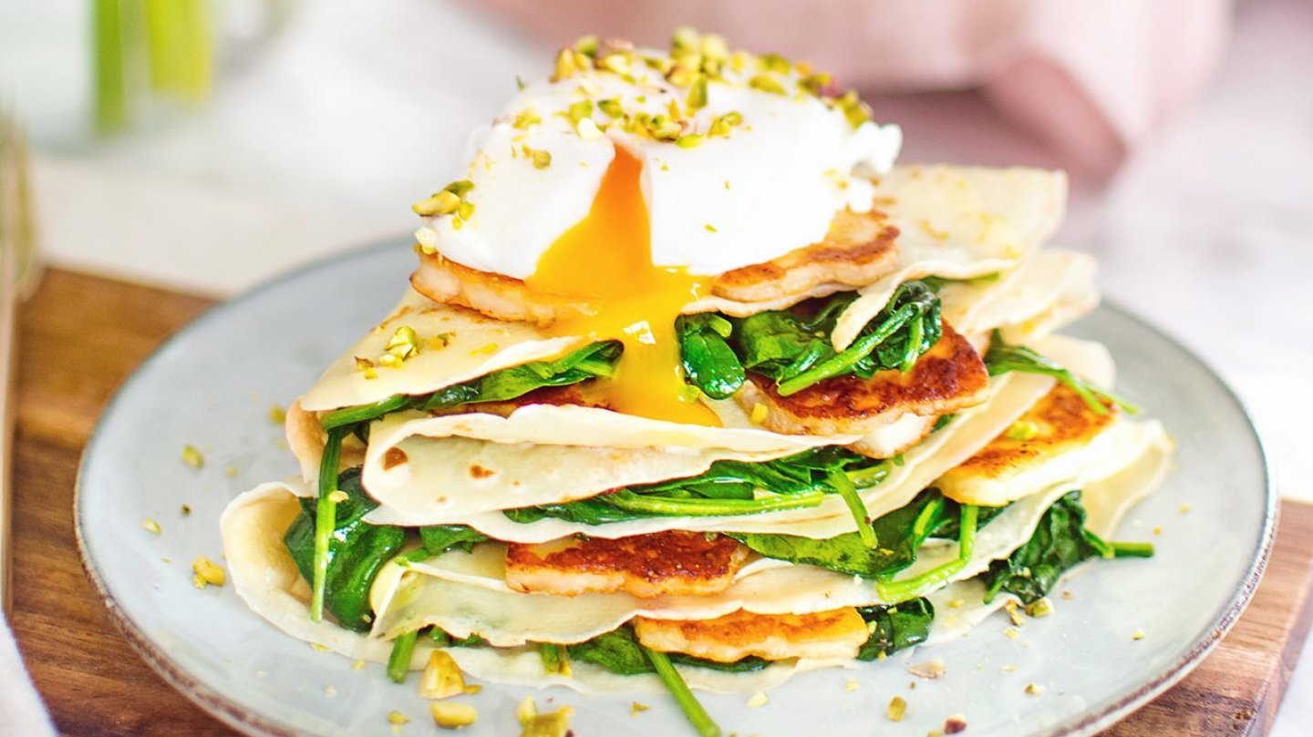 Palačinky se sýrem halloumi Palačinky se sýrem halloumi