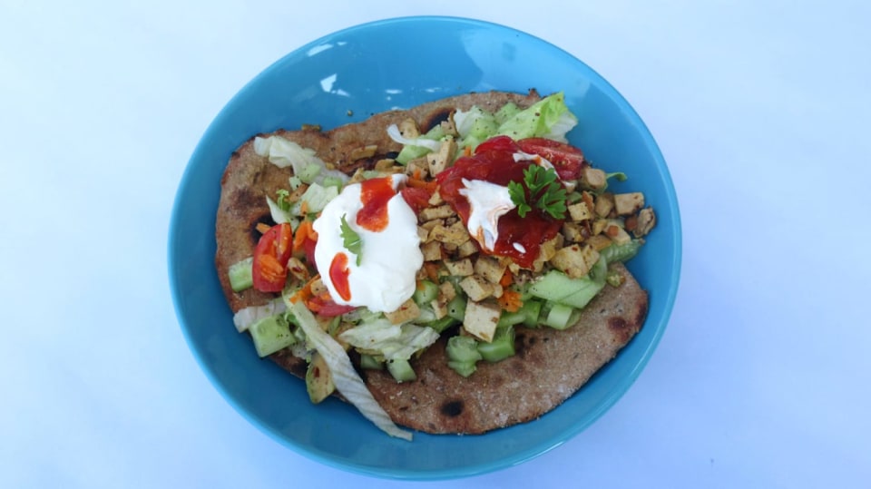 Fresh tofu wrap