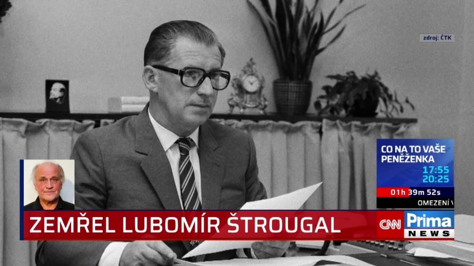 Zemřel komunistický expremiér Lubomír Štrougal