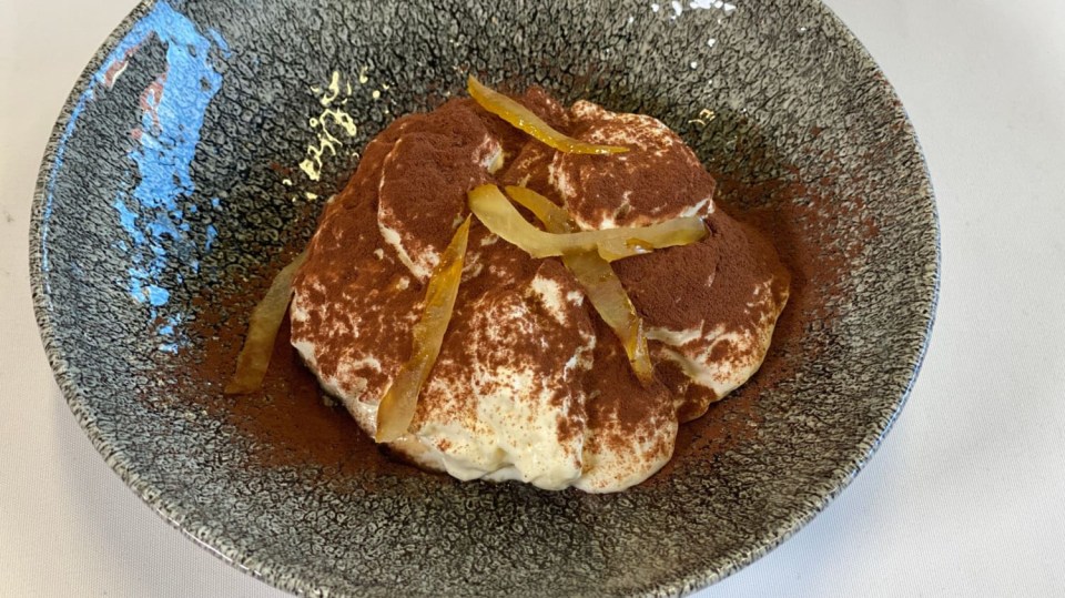 Tiramisu con ricotta e mirto