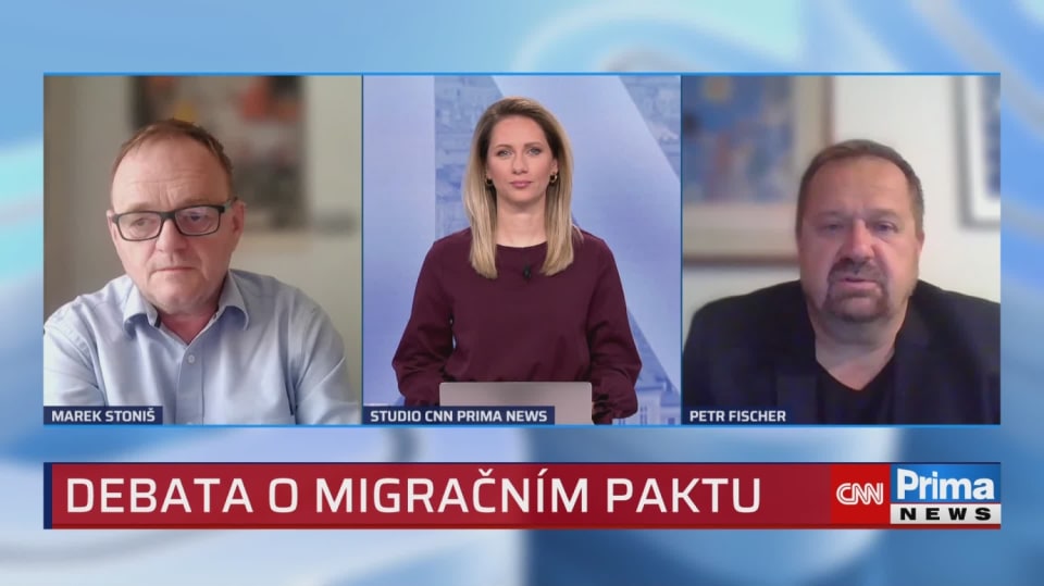 O migračním paktu diskutují komentátoři Stoniš a Fischer