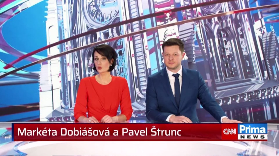 HLAVNÍ ZPRÁVY na CNN Prima NEWS - Pavel Štrunc a Markéta Dobiášová