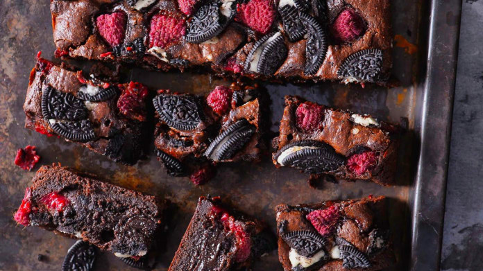 Oreo brownies s malinami Oreo brownies s malinami