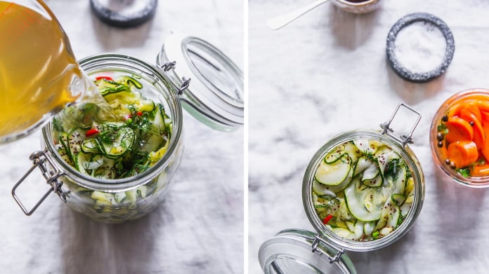 Nakládaná cuketa s aromatickým koprem Nakládaná cuketa s aromatickým koprem
