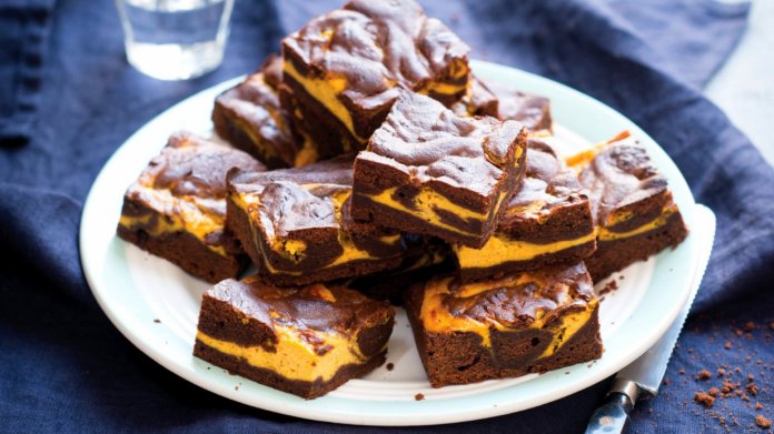 Brownies s dýňovým krémem Brownies s dýňovým krémem