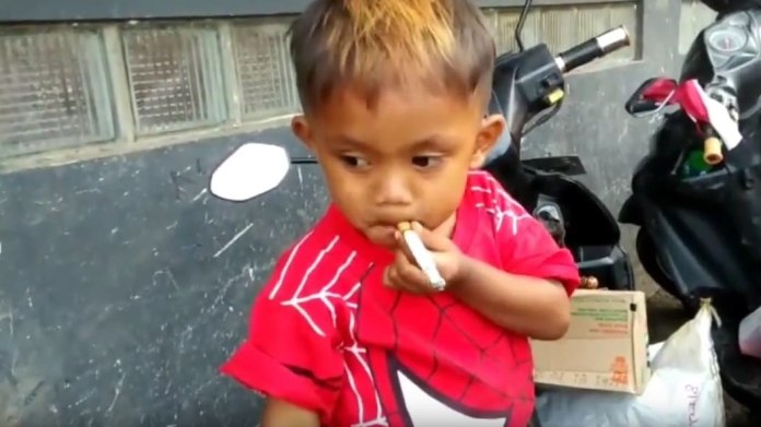 2leté dítě vykouří 40 cigaret denně. 1 2leté dítě vykouří 40 cigaret denně. 1