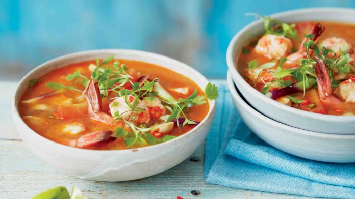 Thajská polévka Tom yam goong Thajská polévka Tom yam goong