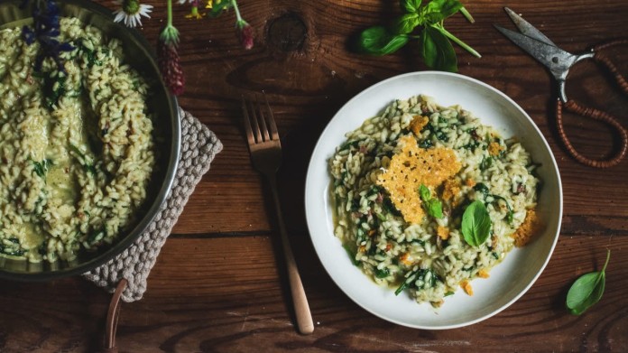 Špenátové risotto Špenátové risotto