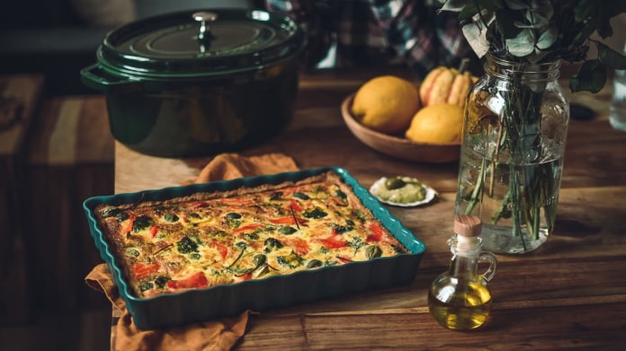 Quiche s lososem a koprovou majonézou Quiche s lososem a koprovou majonézou