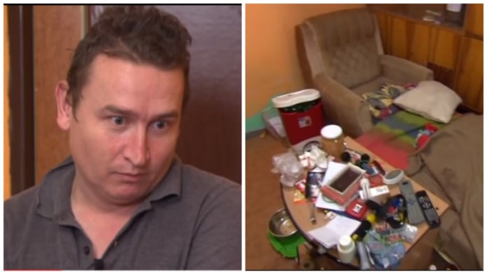 V bytě má David hrozný nepořádek. V bytě má David hrozný nepořádek.