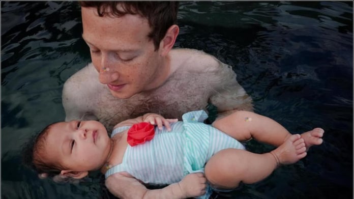 Mark Zuckerberg se svou dcerou Maximou na plavání. Mark Zuckerberg se svou dcerou Maximou na plavání.
