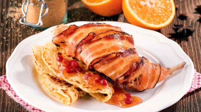 Konfitovaný králík s pomerančovým chutney Konfitovaný králík s pomerančovým chutney