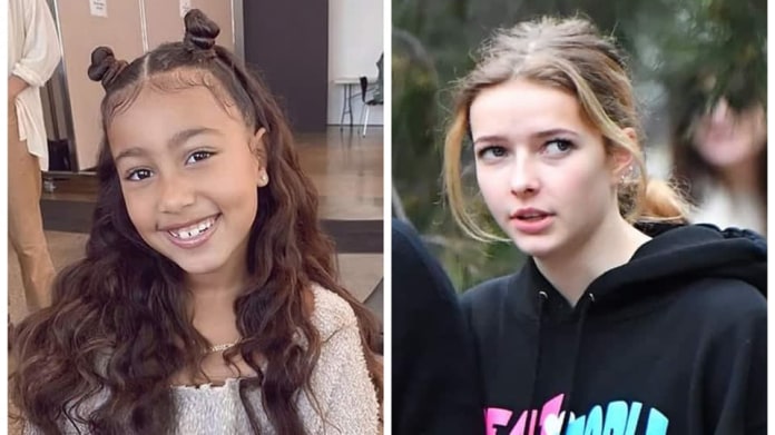 Sedmiletá dcera Kim Kardashian North (Sever) a dospívající dcera Gwyneth Paltrow a Chrise Martina - Apple. Sedmiletá dcera Kim Kardashian North (Sever) a dospívající dcera Gwyneth Paltrow a Chrise Martina - Apple.
