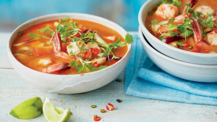 Thajská polévka Tom yam goong Thajská polévka Tom yam goong