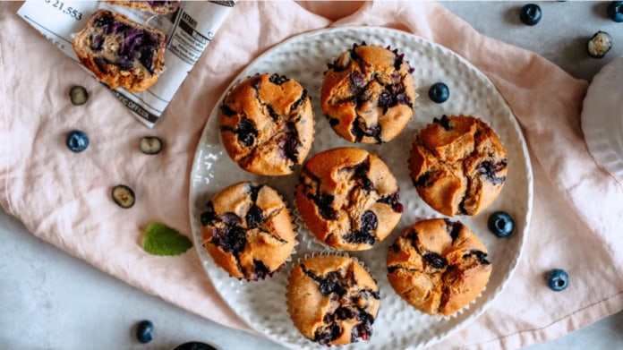 Vláčné borůvkové muffiny Vláčné borůvkové muffiny