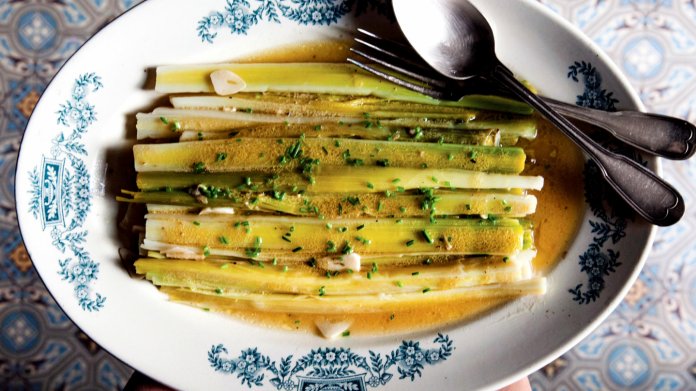 Dušený pórek s vinaigrette Dušený pórek s vinaigrette