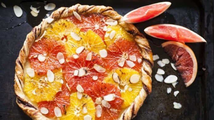 Citrusový koláč s mandlemi Citrusový koláč s mandlemi