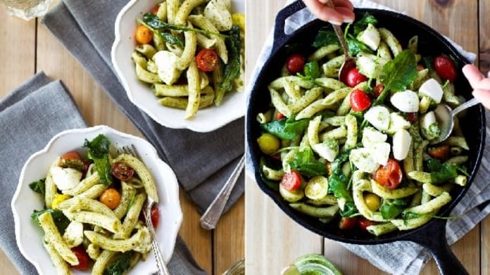 Penne caprese s pestem Penne caprese s pestem