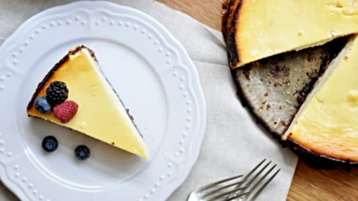 Hruškový cheesecake Hruškový cheesecake