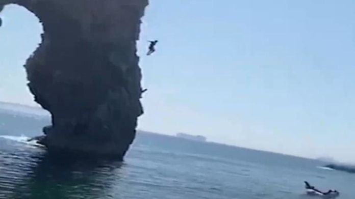 skok na pláži skok na pláži