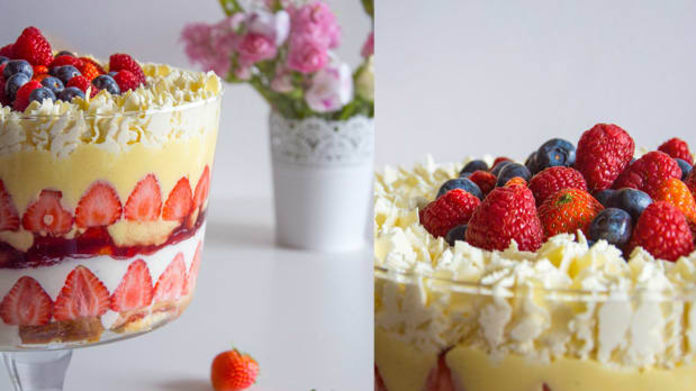Trifle s jahodami Trifle s jahodami