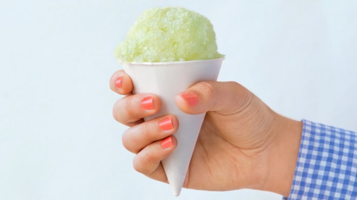Okurkovo-limetková granita Okurkovo-limetková granita
