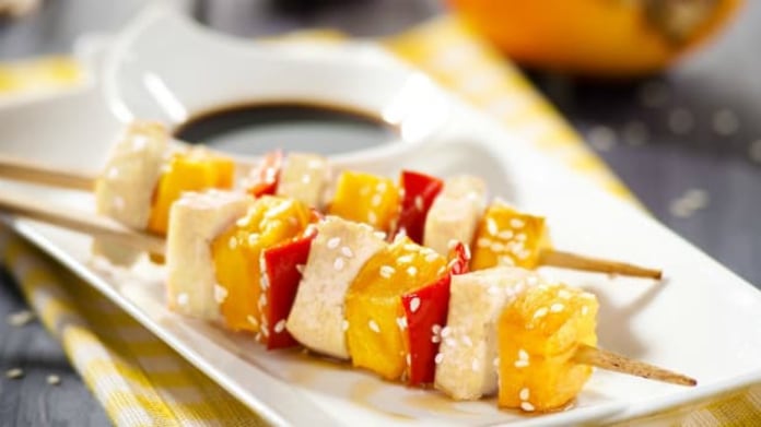 Kaki špíz s tofu Kaki špíz s tofu