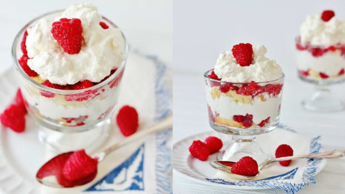 Malinový trifle Malinový trifle
