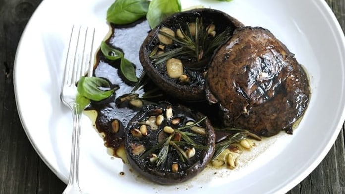 Houby portobello na grilu Houby portobello na grilu