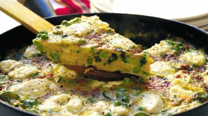 Frittata s hráškem Frittata s hráškem