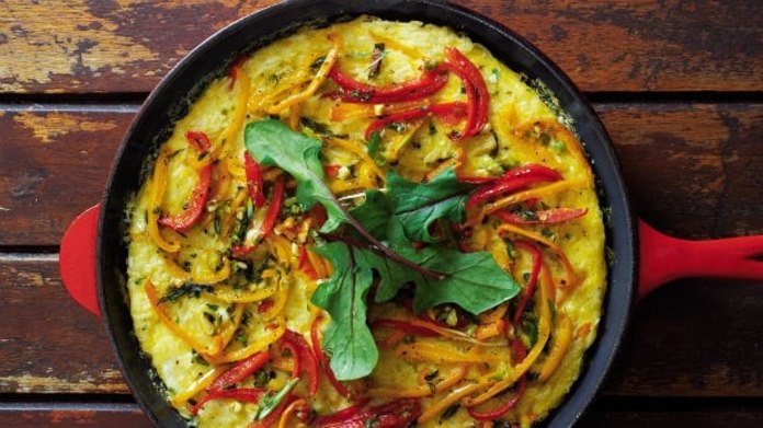 Rýžová frittata s paprikami Rýžová frittata s paprikami