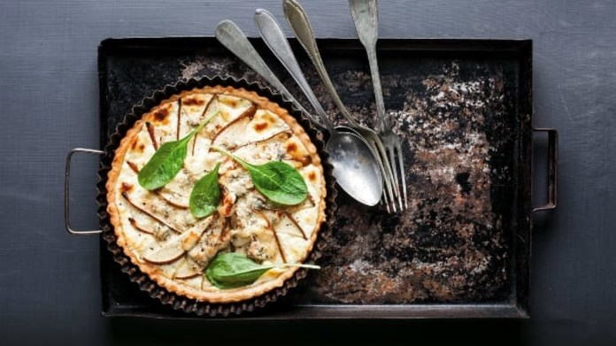 Sýrový quiche s hruškami Sýrový quiche s hruškami