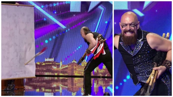 Česko Slovensko má talent - šílený vrhač nožů Česko Slovensko má talent - šílený vrhač nožů