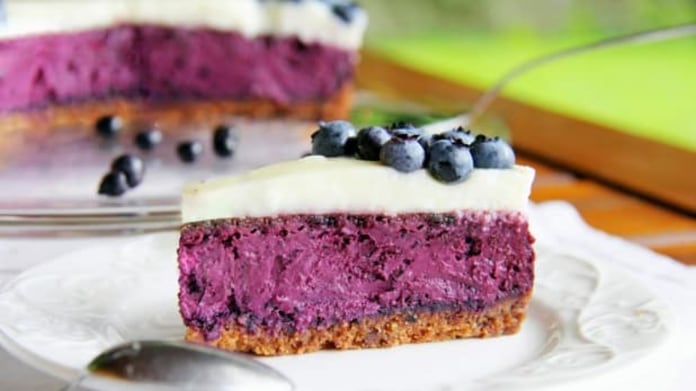 Dánský borůvkový cheesecake - Blåbær Ostekage Dánský borůvkový cheesecake - Blåbær Ostekage