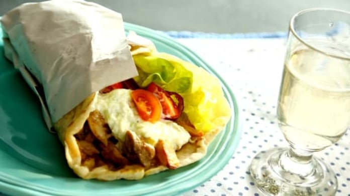 Domácí gyros v pitě Domácí gyros v pitě