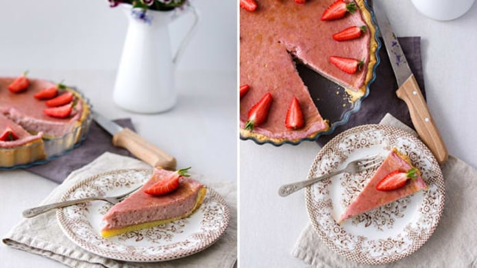Koláč s jahodovým mascarpone Koláč s jahodovým mascarpone