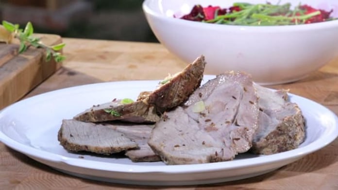 Vepřová krkovice na grilu s česnekem Vepřová krkovice na grilu s česnekem