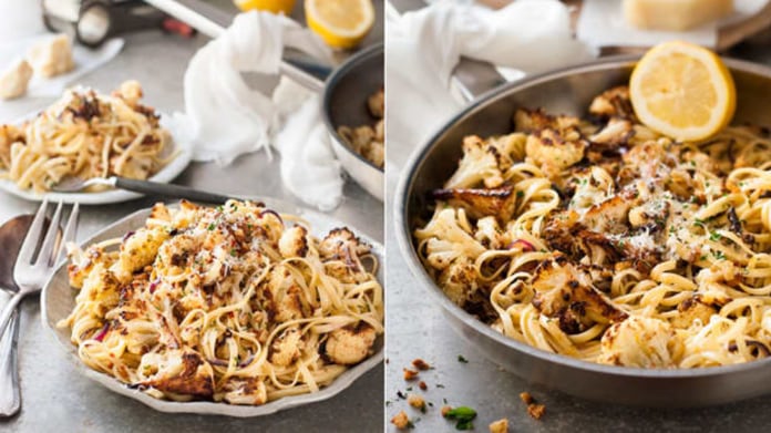 Fettuccine s květákem Fettuccine s květákem