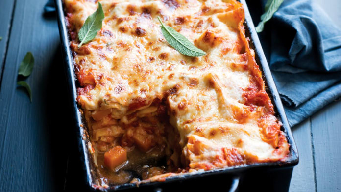Lasagne s dýní a kuřecím masem Lasagne s dýní a kuřecím masem