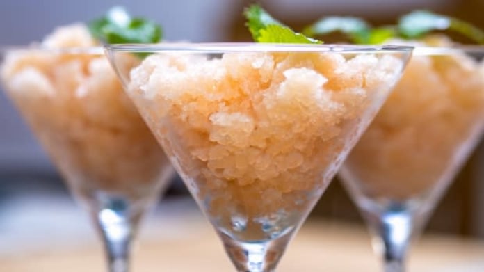 Granita z růžového grapefruitu Granita z růžového grapefruitu