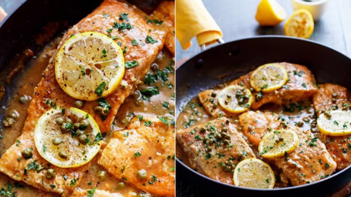 Lososová piccata Lososová piccata