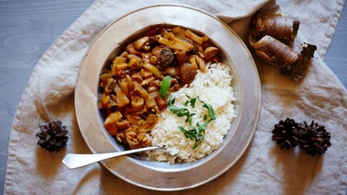 Houbový Stroganoff Houbový Stroganoff