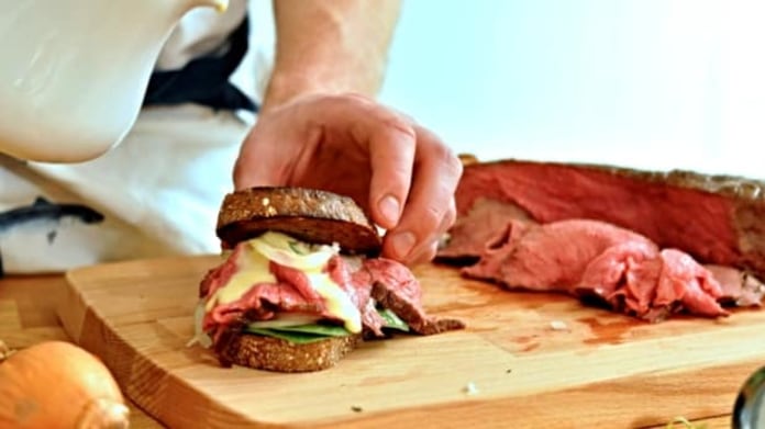 Roastbeef s béarnskou omáčkou Roastbeef s béarnskou omáčkou