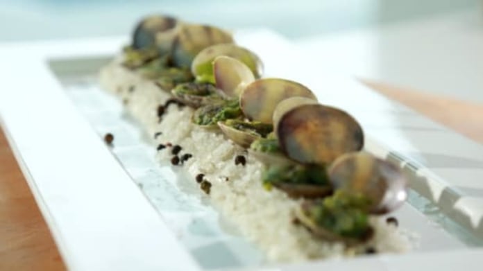 Zapékané mušle vongole Zapékané mušle vongole