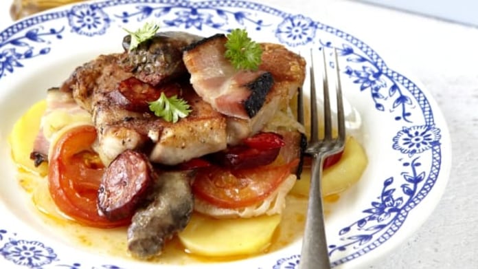 Živáňské kotlety se zeleninou a bramborami Živáňské kotlety se zeleninou a bramborami