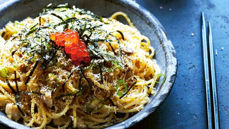 Japonské špagety carbonara