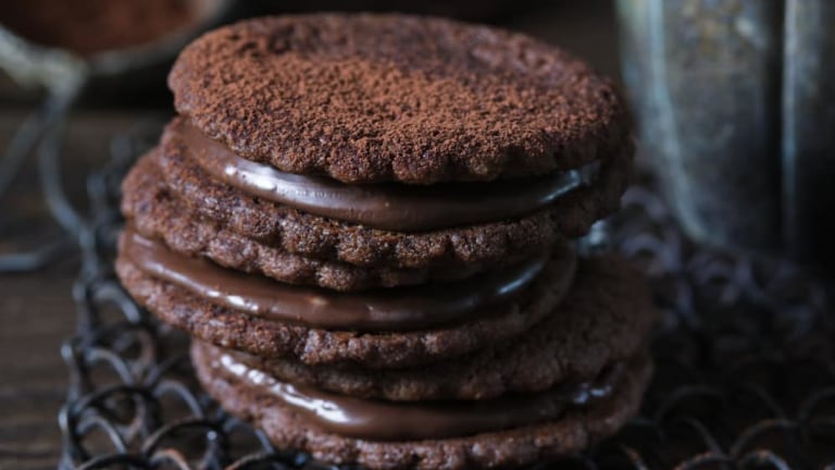 Dvojité čokoládové sušenky 