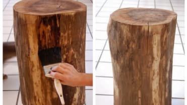 Pěkný dřevěný špalek modernímu interiéru sluší Pěkný dřevěný špalek modernímu interiéru sluší